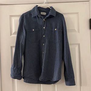 Taylor Stitch The Jack in Roped Indigo Shirt-Men’s Medium (40)